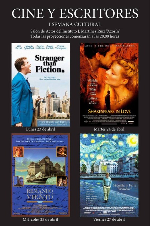 Cine y Escritores. I Semana Cultural: Stranger than fiction