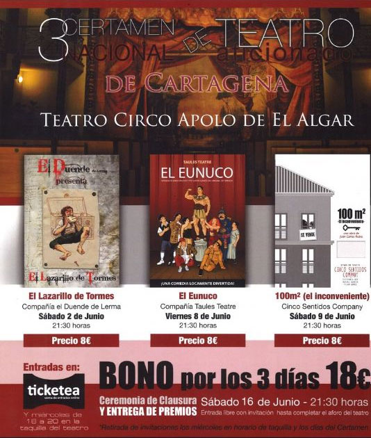 Certamen Nacional de Teatro 2018 - Teatro Apolo Circo El Algar