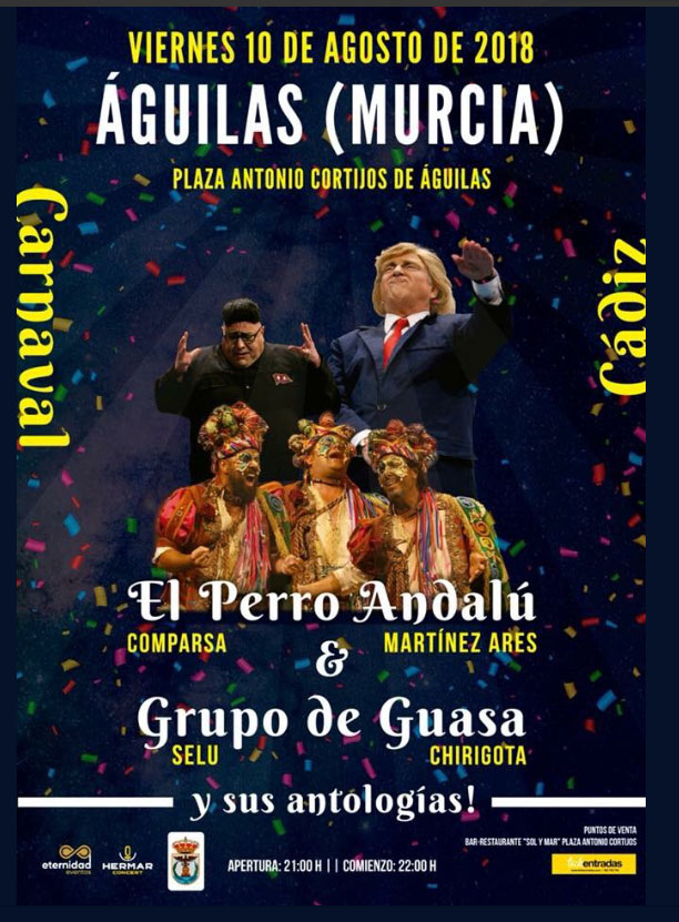Carnaval de Cádiz presenta El perro Andalú & Grupo de Guasa y sus antologías en Águilas - Murcia