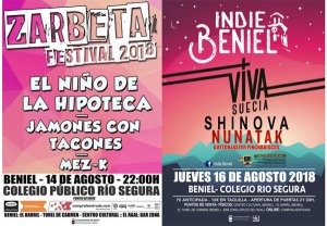 Conciertos Fiestas de San Bartolom 2018 - Beniel