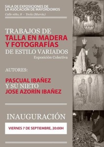 Exposicin conjunta de talla en madera y fotografa de Pascual Ibez y Jos Azorn Ibez