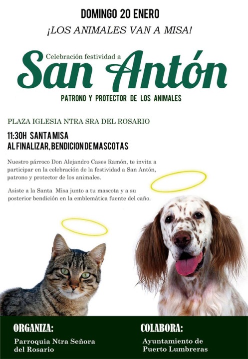 En San Antón los animales van a misa