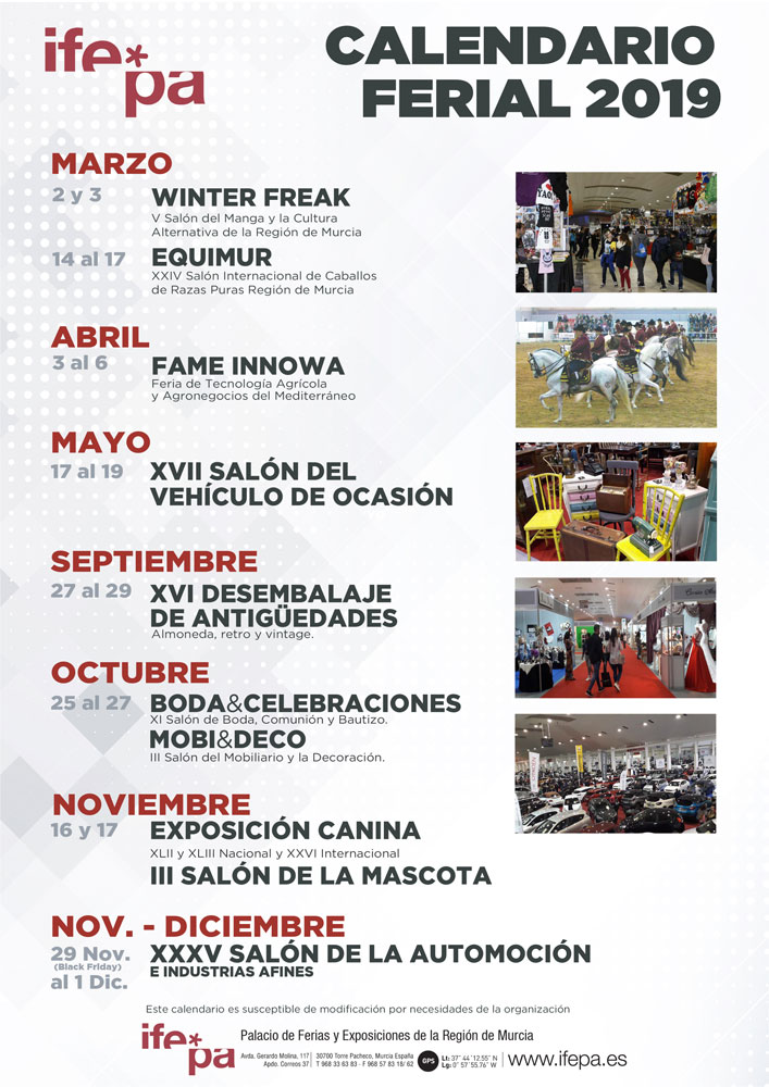 Calendario Ferial IFEPA 2019