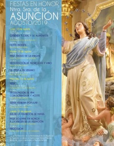 Fiestas en honor a la Virgen de la Asuncin 2019