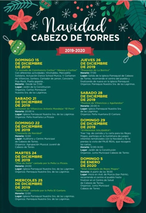 Programa Cabezo de Torres Navidad 2019-2020