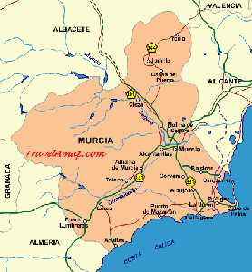 Mapa de la Regin de Murcia