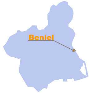 Mapa de situacin de Beniel