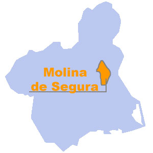 Mapa de situacin de Molina de Segura. Regin de Murcia Digital