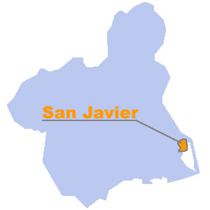 Mapa de situacin de San Javier. Regin de Murcia Digital