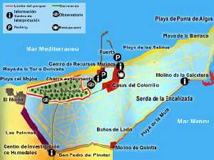 Mapa Parque de las Salinas - Vista Panormica