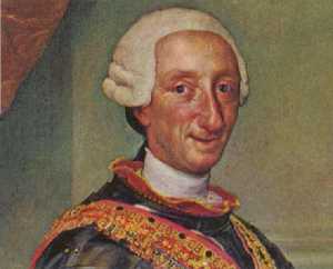 Retrato del monarca Carlos III