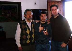 Con dos amigos pintores, Juan Jos Garca Aylln y Ramn Gonzlez 