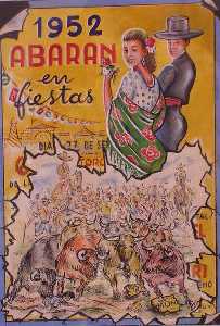 Cartel de las Fiestas de Abarn de 1952 