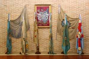  Banderas de la fiestas patronales [Yecla_Museo Mariano Virgen del Castillo]