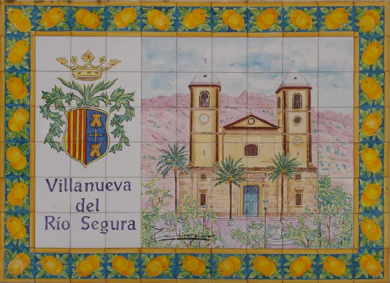 Panel a la entrada del pueblo [Villanueva_Historia] . 