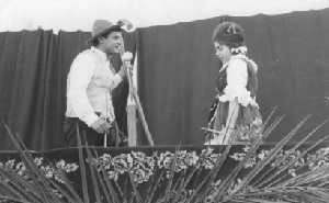 Jusepe y Rebeca en el Auto de Reyes en Guadalupe, hacia 1955