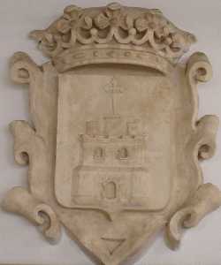 Escudo en piedra de la villa de Lorqu [Lorqu_Historia]