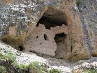Detalle del conjunto de la Cueva del Rey Moro de Caravaca 
