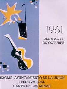 Cartel de la edici�n de 1961 del Festival del Cante de Las Minas 