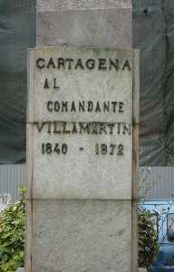 Homenaje en la Plaza de la Merced de Cartagena [Cartagena_Comandante Villamartn]