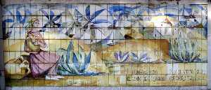 Uno de sus murales para el Parque Torres II [Cartagena_Ramn Alonso Luzzy]