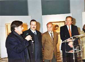Exposicin "Ecos". 2004. Con Jos Jurado, Miguel Valor Peidro y Joaqun Santo Matas.