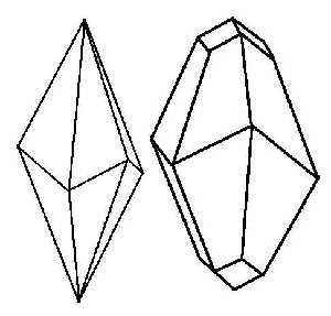Cristales trigonales escalenodricos de calcita 