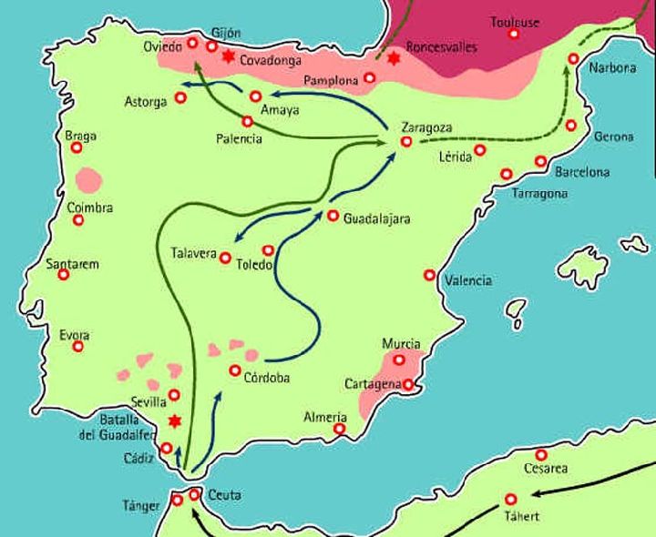 Resultado de imagen de al andalus MAPA ACTUAL