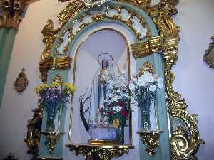 Imagen de la Virgen en el Santuario 