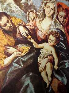 Con el paso del tiempo, la miel, simbolizara la dulzura de la vida, el paraso (Sagrada Familia con dulces de El Greco)