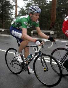 Luis Len con el maillot de la regularidad de la Vuelta a Castilla Len 2006