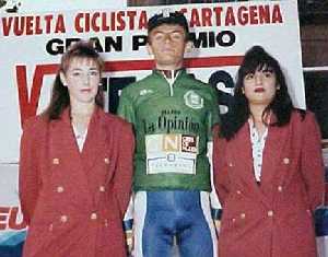 Mariano Rojas, en el podium de la Vuelta a Cartagena