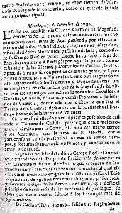 Gazeta de Murcia 23 de septiembre de 1706. Pgina 3