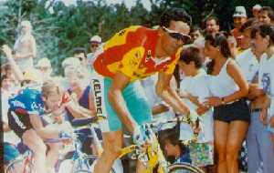 Ignacio Garca Camacho con el maillot de campen de Espaa en la Vuelta a Burgos 1993