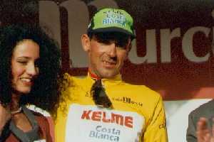 Ignacio Garca Camacho en el podium de la Vuelta a Murcia 1997