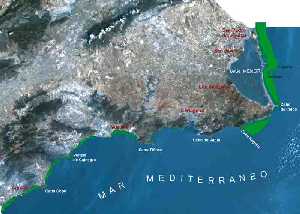 Mapa de Posidonia oceanica en la Regin de Murcia 