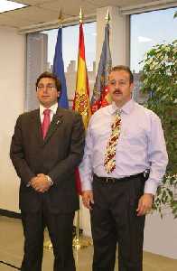 Saorin con Juan Manuel Revuelta Prez, Director General de la Fundacin Comunidad Valenciana Regin Europea