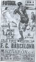 Cartel de la final ante el F.C. Barcelona