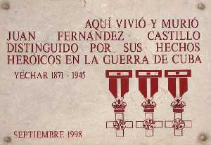 Placa Conmemorativa Juan Fernndez 