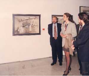 1994-La Infanta Elena y pintores Salon de Otoo 