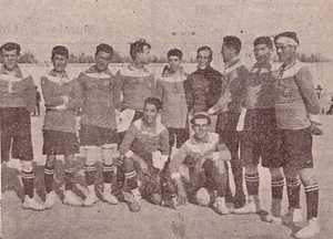 Formacin del Lorca en 1925 en la que aparecen varios futbolistas de guilas