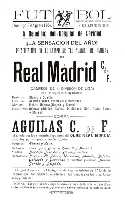 Cartel anunciador del partido entre el guilas y el Real Madrid que se disput en 1954