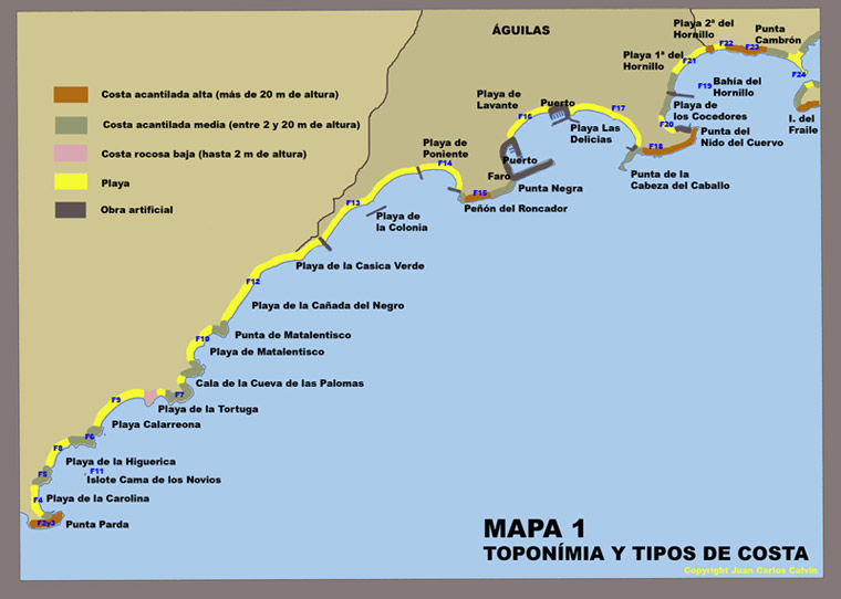 Mapa 1 Toponimia y Tipos de Costa