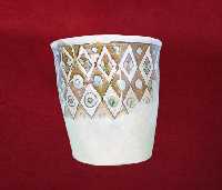 Glazed pottery vase