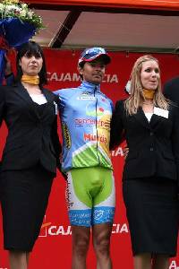 Julin Snchez Pimienta en el podio de la Vuelta Ciclista a Murcia 2008