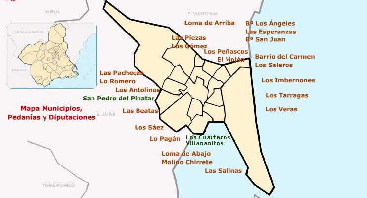 Mapa de San Pedro del Pinatar
