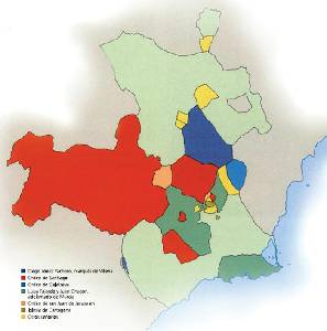 Mapa de los seorios murcianos de los Vlez (S.XV)