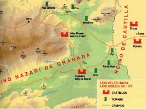 La frontera entre los reinos de Murcia y Granada