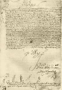 Cdula de Felipe IV includa en el expediente sobre la compra de la jurisdiccin de Alguazas