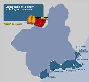 Distribucin del salazn en la Regin de Murcia [Salazones]